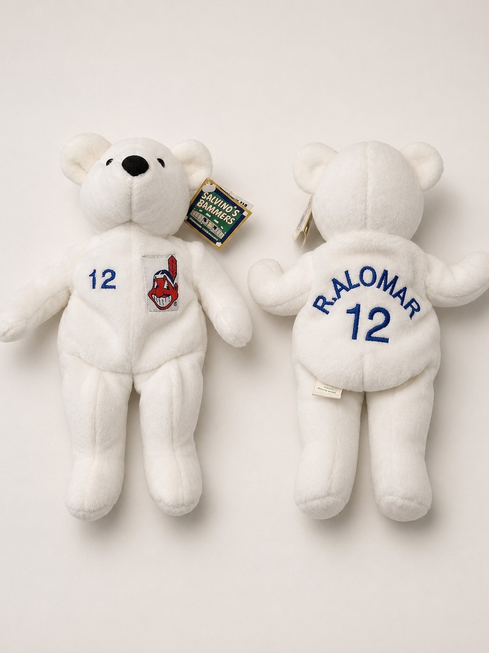 Salvino’s Bammers Roberto Alomar #12 Cleveland Indians Bear 1999 PVC Vintage MLB